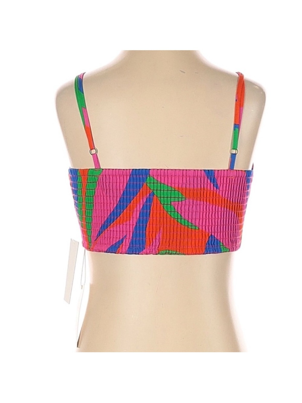 Show Me Your Mumu Cartagena Colorful Pink Orange Blue Green Smocked Crop - Picture 4 of 7